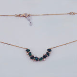 18K Gold Emerald & Diamond Gemstone Necklace 5.04 grams 18 Inch | 205954