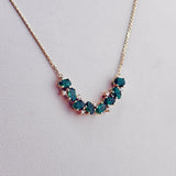 18K Gold Emerald & Diamond Gemstone Necklace 5.04 grams 18 Inch | 205954