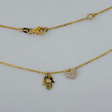 18K Gold Natural Diamond Fashion Necklace 2.0 grams 18 Inch | 205955