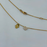 18K Gold Natural Diamond Fashion Necklace 2.0 grams 18 Inch | 205955