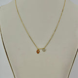 18K Gold Natural Diamond Fashion Necklace 2.0 grams 18 Inch | 205955