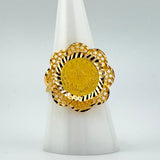 Bold Traditional 21K Gold Rashadi Coin Ring 5.73 grams | 201098
