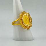 Bold Traditional 21K Gold Rashadi Coin Ring 5.73 grams | 201098
