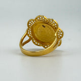 Bold Traditional 21K Gold Rashadi Coin Ring 5.73 grams | 201098