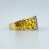 Natural Diamond 24k Nugget & 14k Gold Ring 10 grams | 188688