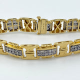 Men's Natural Diamond Bracelet 10k Gold 26 grams | 181993