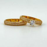 21k Gold Engagement Ring Set 5.19 grams | 201179