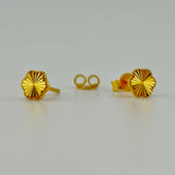 21K Gold Flower Baby Stud Earrings 1.20 grams | 206177