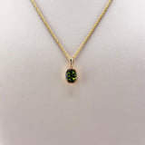 Oval Peridot & Diamond Pendant | 171048