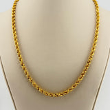 21k Gold Rope Chain 5mm 19.19 grams | 206231