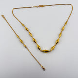 21k Gold ZAYTOON Set matching Necklace & Bracelet 16.12 grams | 206242