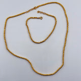 21K Gold Matching Bead Necklace & Bracelet Set 14.10 grams | 206244