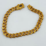 21K Gold Monaco Diamond-Cut Bracelet 10.11 grams 7.5mm | 206253