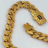 21K Gold Monaco Diamond-Cut Bracelet 10.11 grams 7.5mm | 206253