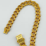 21K Gold Monaco Diamond-Cut Bracelet 10.11 grams 7.5mm | 206253