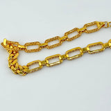 21K Gold Paperclip Cuban Link Bracelet 9.08 grams | 206254
