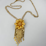 21K Gold Luxury Flower Tassel Necklace 29.45 grams | 206260