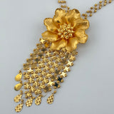 21K Gold Luxury Flower Tassel Necklace 29.45 grams | 206260