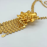 21K Gold Luxury Flower Tassel Necklace 29.45 grams | 206260