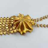 21K Gold Luxury Flower Tassel Necklace 29.45 grams | 206260