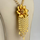 21K Gold Luxury Flower Tassel Necklace 29.45 grams | 206260