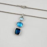 Layered Blue Topaz Pendant | 170322
