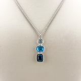 Layered Blue Topaz Pendant | 170322