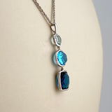Layered Blue Topaz Pendant | 170322