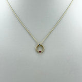Ruby & Diamond Gold Necklace 0.15 CTW | 182206