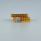 Luxury 21K Gold Engagement Ring Set  4.32 grams | 201406