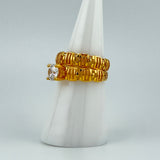 21K Gold Diamond Bridal Ring Set 4.85 grams | 201403