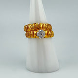21K Gold Diamond Bridal Ring Set 4.85 grams | 201403