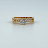 21K Gold Sparkling Bridal Ring Set 3.79 grams | 201410
