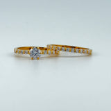 21K Gold Sparkling Bridal Ring Set 3.79 grams | 201410