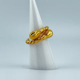 21K Classic Crossover Gold Ring 6.16 grams | 201408