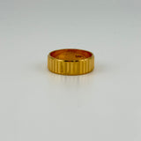 Luxury Ribbed Gold Band Ring 6.43 grams | 201421