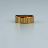 Luxury Ribbed Gold Band Ring 6.43 grams | 201421