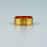 Textured Multi-Line Gold Band Ring 5.47 grams | 201424