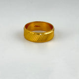 Diagonal Texture Gold Band Ring 5.35 grams | 201427