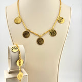 21K Gold Lira Halabi Necklace & Bracelet Set 43.73 grams | 206470