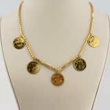 21K Gold Lira Halabi Necklace & Bracelet Set 43.73 grams | 206470