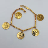 21K Gold Lira Halabi Necklace & Bracelet Set 43.73 grams | 206470