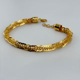 21K Gold Twist Link Bracelet 8.62 grams | 206474