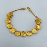 21K Gold Rashadi 10-Motif Bracelet 15.33 grams | 206477