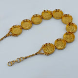 21K Gold Rashadi 10-Motif Bracelet 15.33 grams | 206477