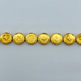 21K Gold Rashadi 10-Motif Bracelet 15.33 grams | 206477