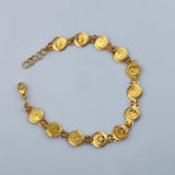 21K Gold Rashadi 12-Motif Bracelet 6.27 grams | 206478