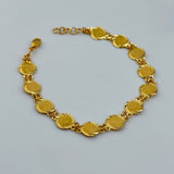 21K Gold Rashadi 12-Motif Bracelet 6.27 grams | 206478