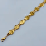 21K Gold Rashadi 12-Motif Bracelet 6.27 grams | 206478