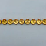 21K Gold Lira 10-Motif Bracelet 15.22 grams | 206479
